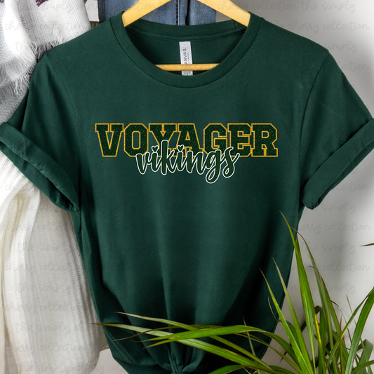 Voyager Vikings Faux Glitter Script