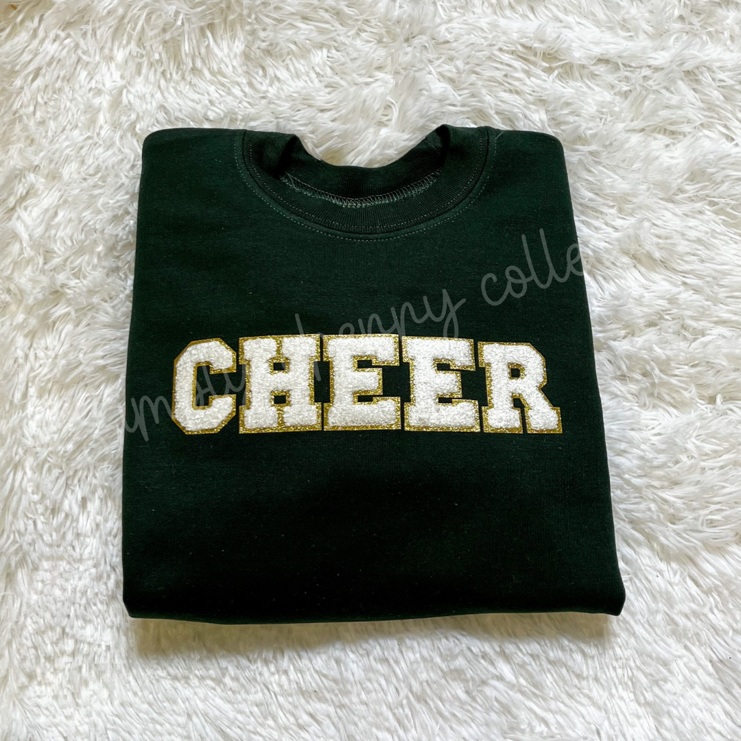 Cheer Chenille Patch Crewneck