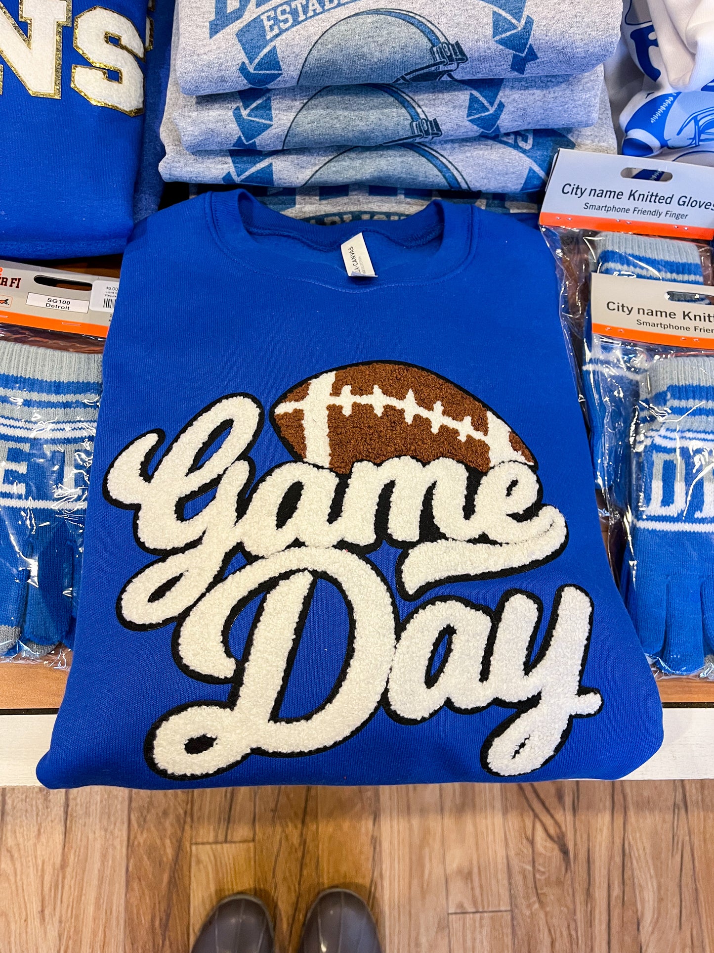 Game Day Chenille Patch Crewneck