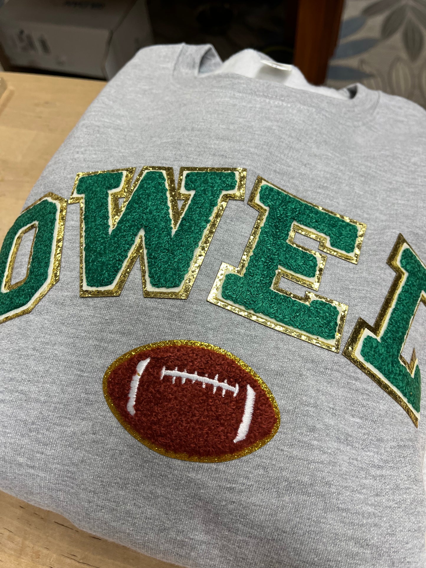 Howell Football Chenille Patch Crewneck