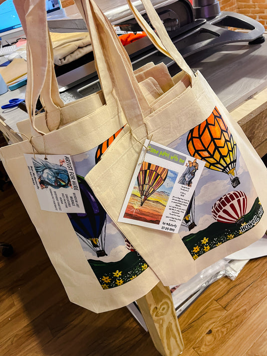 Kat Mcbutterfly Balloon Art Tote Bag