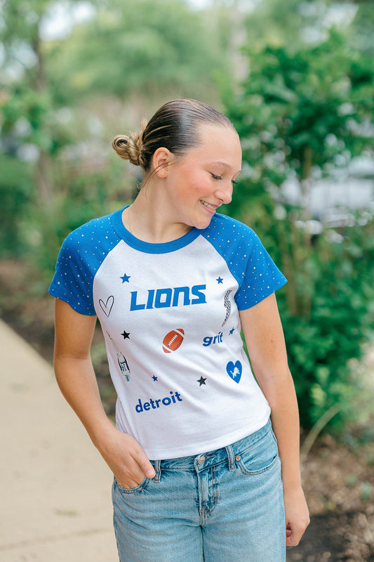 Lions Bedazzled Baby Tee
