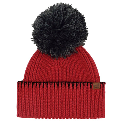C.C Yarn Pom Game Day Team Stitch Point Beanie Hat