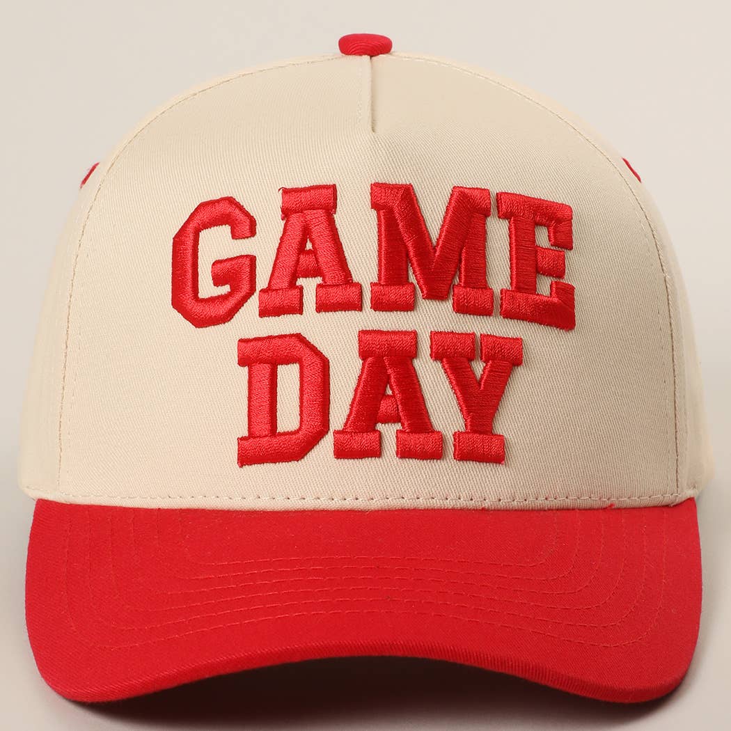 Game Day Embroidered Hat: Blue