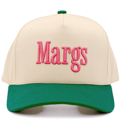 C.C MARGS Lettering Two Tone Trucker Baseball Snap Back Cap