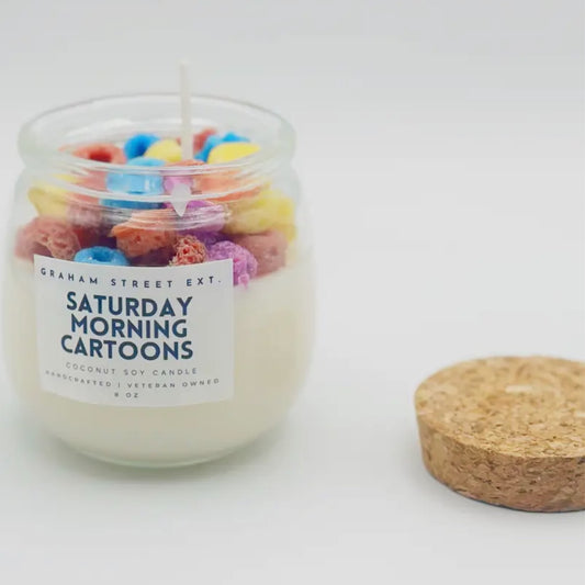 Saturday Cartoons Cereal Candle
