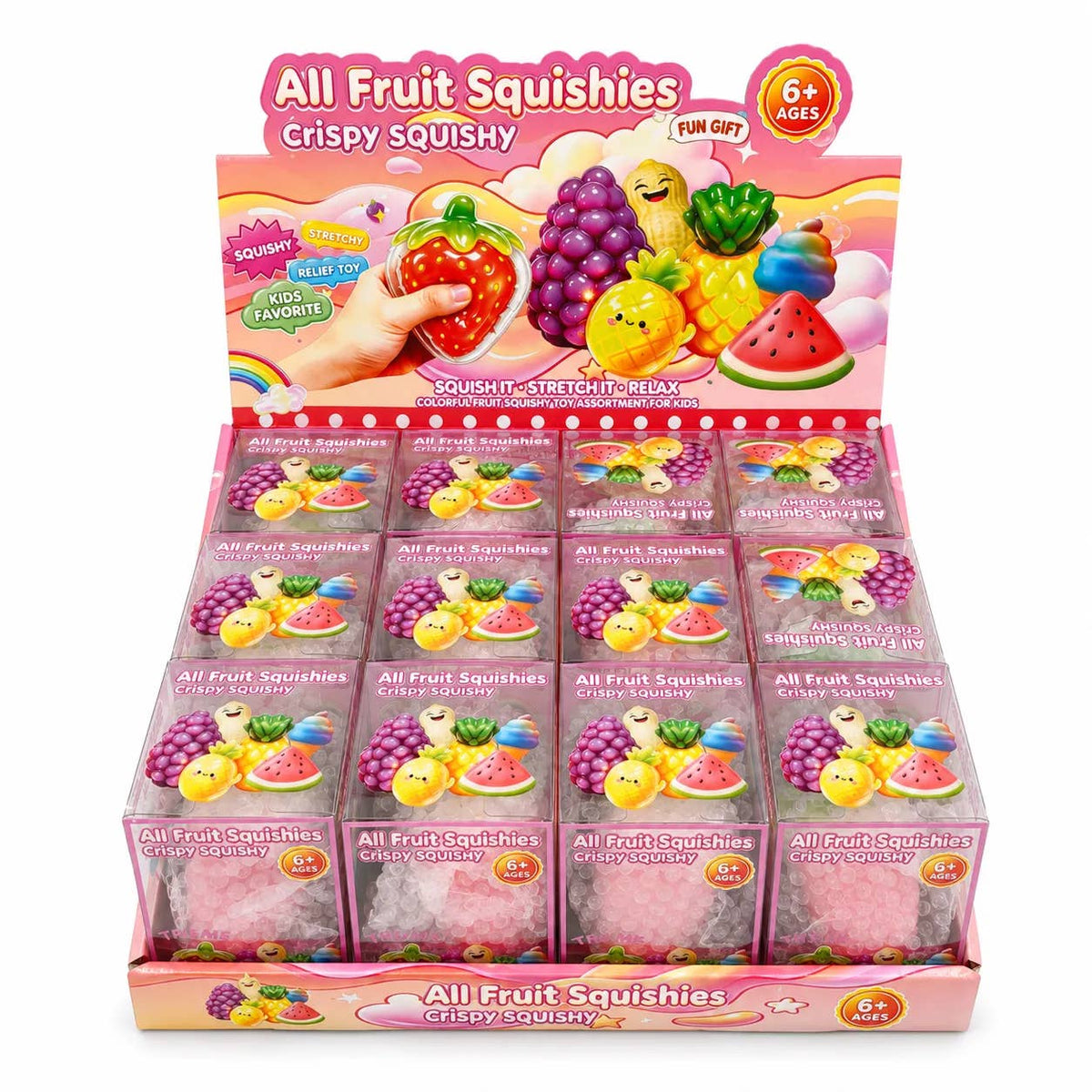 Crispy Watermelon Squishy Stress Relief Toy Display