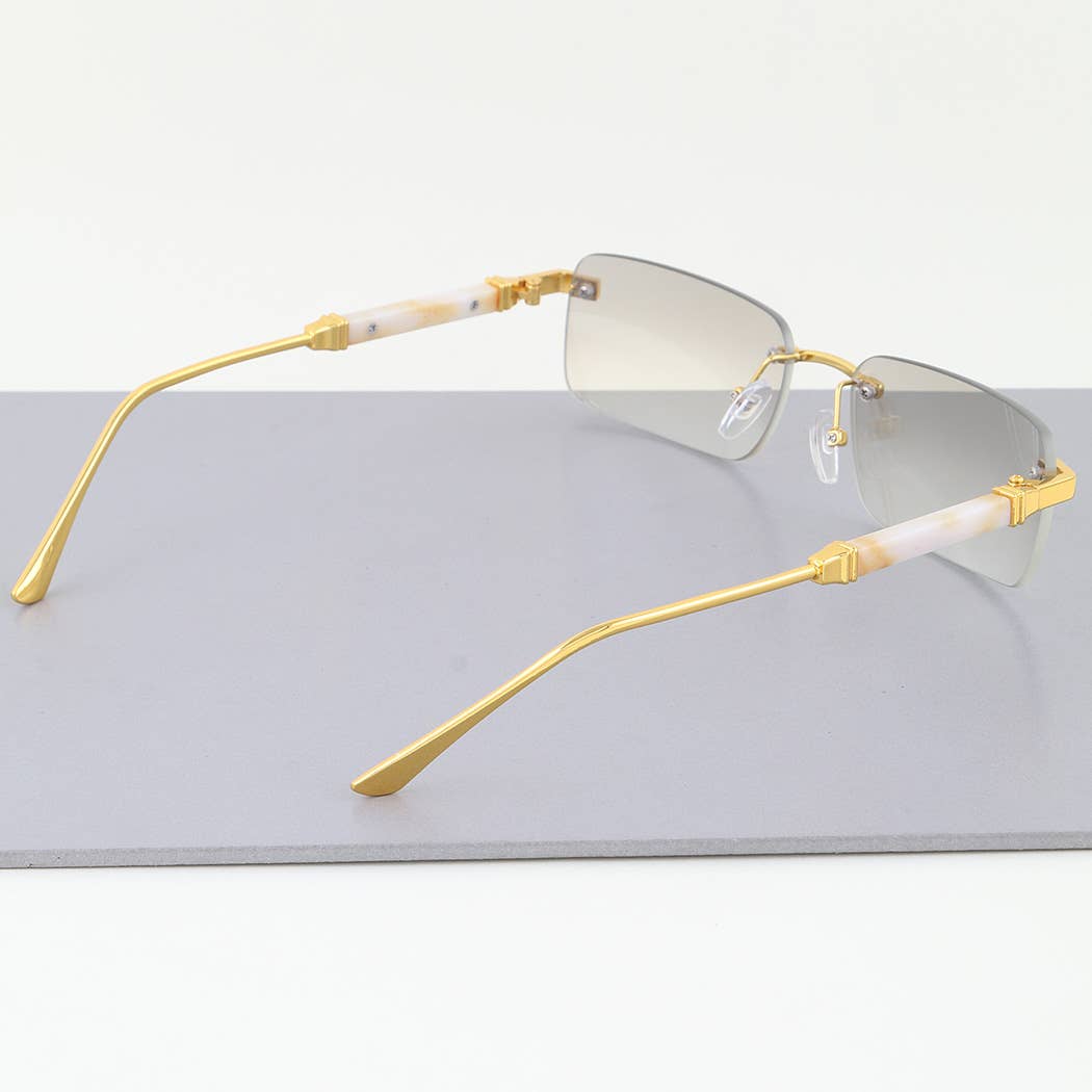 Chic Pillar Rimless Sunglasses