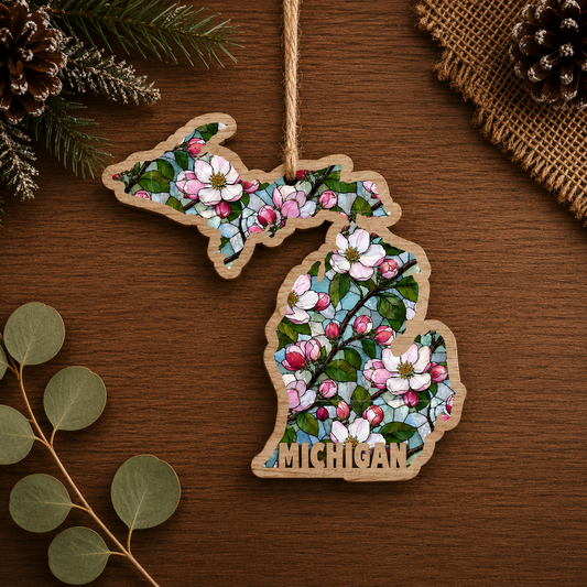 Michigan State Flower Ornament - Apple Blossom