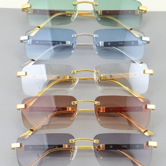 Chic Pillar Rimless Sunglasses