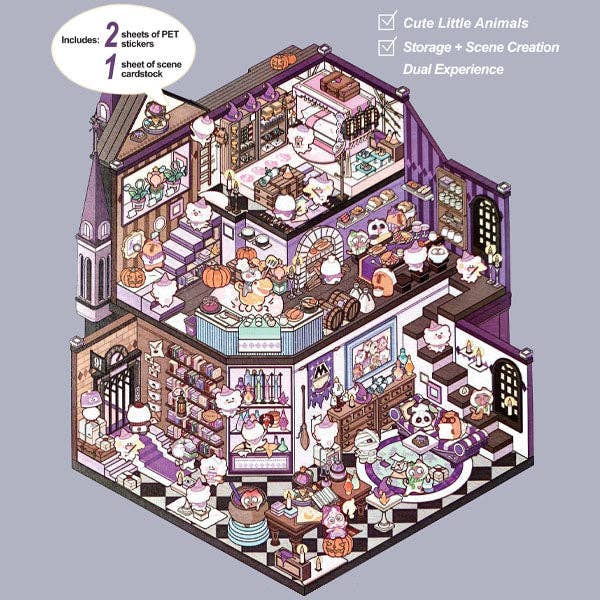 Studio Art Moodioma Kawaii Sticker Story Scene Kit