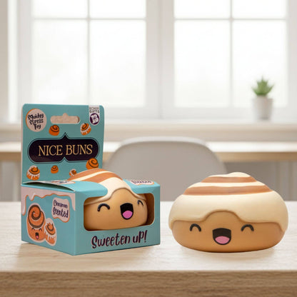 Squishy Stress Ball Toy - Nice Buns - Novelty Fidget Kidult