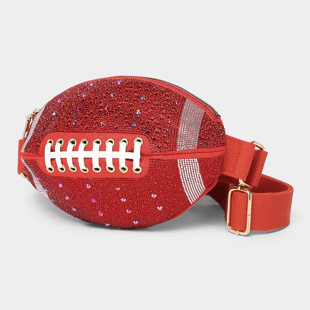 Rhinestone Football Fanny Pack