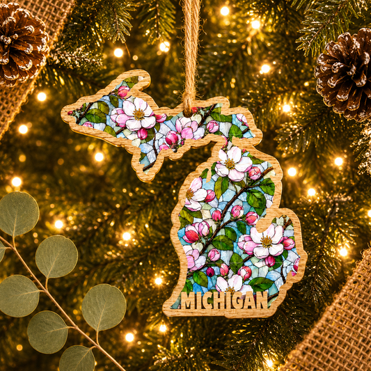 Michigan State Flower Ornament - Apple Blossom