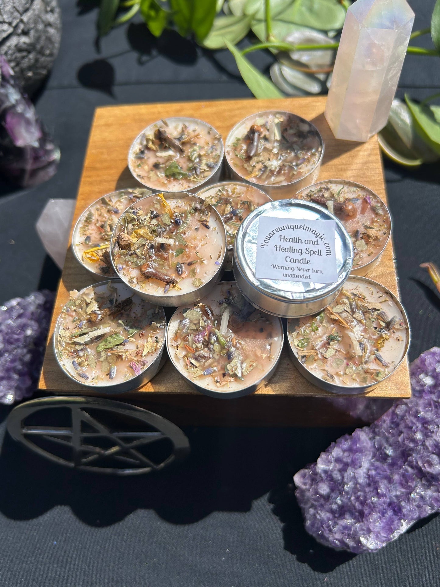 Health And Healing Tealight Spell Candles