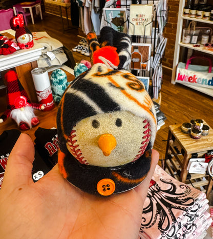 Recycled Baseball Snowman