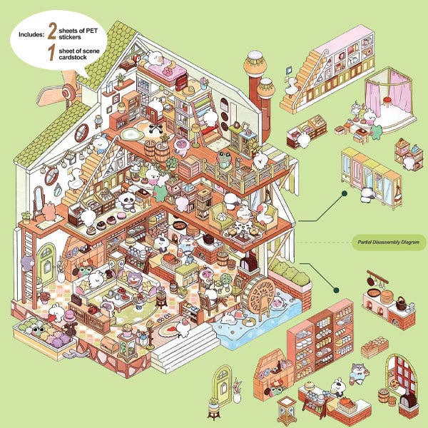 Studio Art Moodioma Kawaii Sticker Story Scene Kit