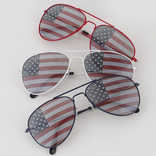Merican Flag Aviator Sunglasses