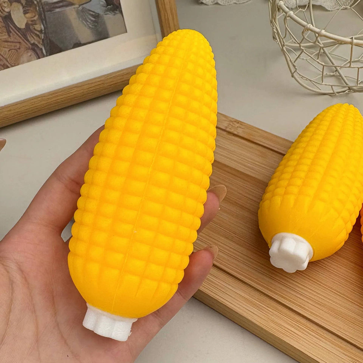 Crunchy Block-Filled Corn Squishy Toy
