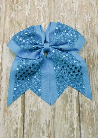 Green Sequin Cheer Bow