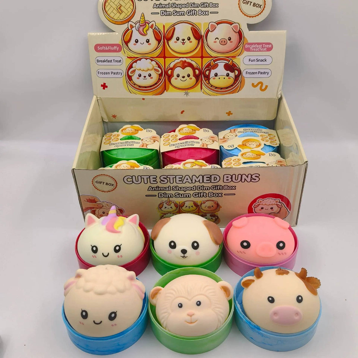 Cute Animal Bun Steamer Squishy Toy