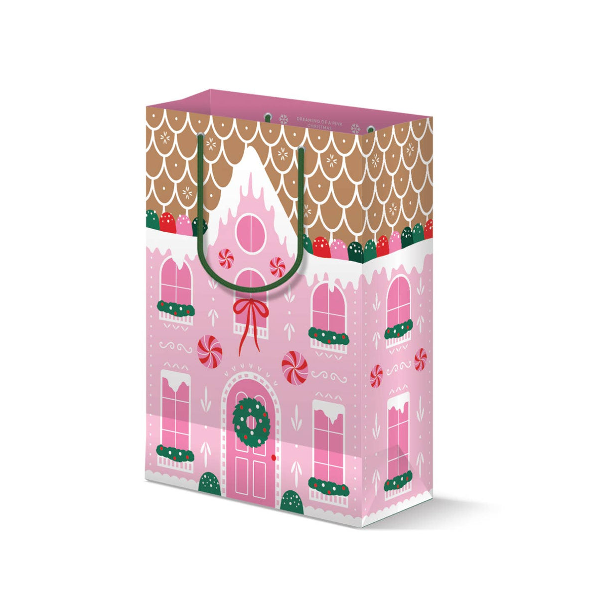 Pink Gingerbread House  - Gift Bag