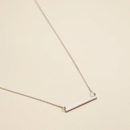 Bar Charm Gold Dip Short Necklace