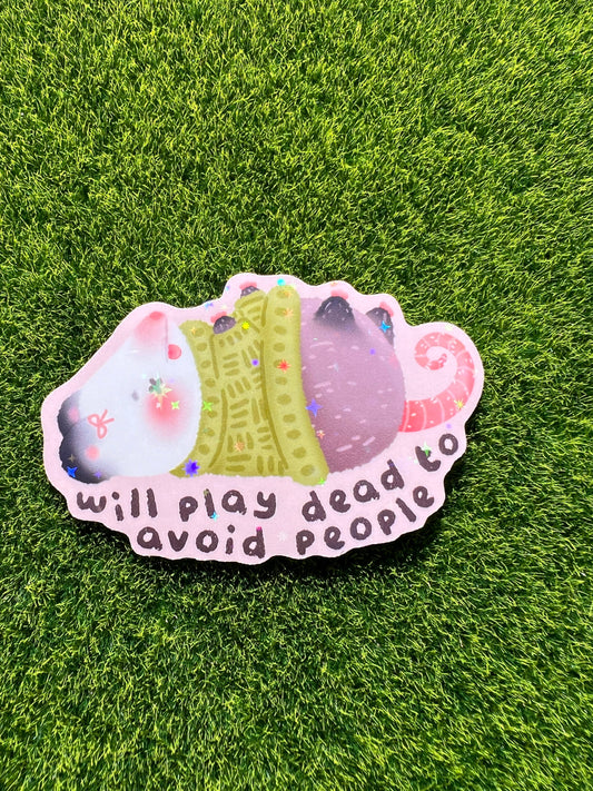 Avoid People Sticker