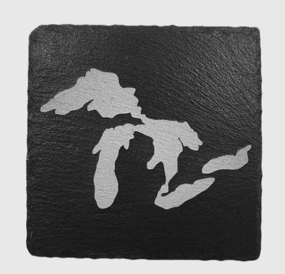 Slate Coasters Michigan Themed