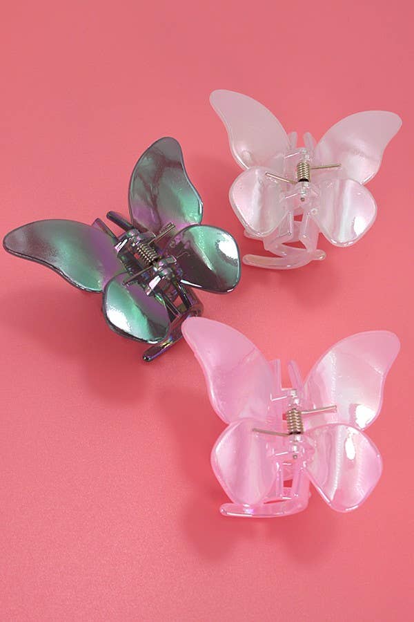 Iridescent Butterfly Claw Clip