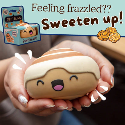 Squishy Stress Ball Toy - Nice Buns - Novelty Fidget Kidult