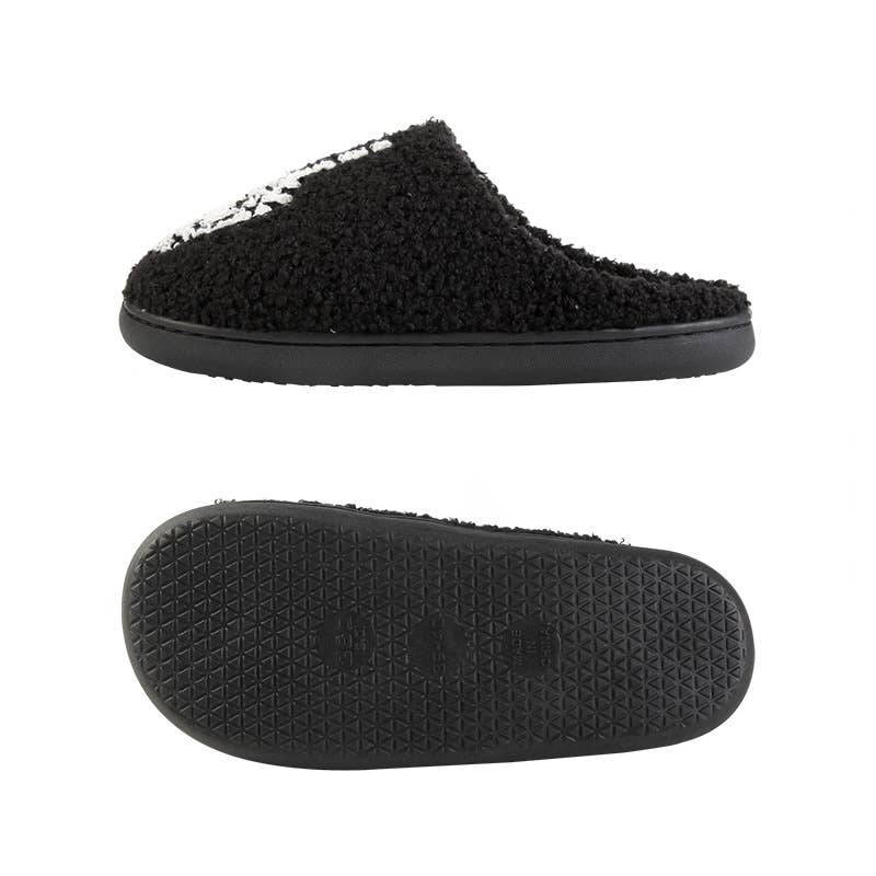 Drippy Smiley and Skellie Peace Slippers