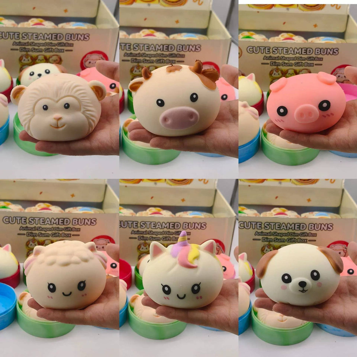 Cute Animal Bun Steamer Squishy Toy