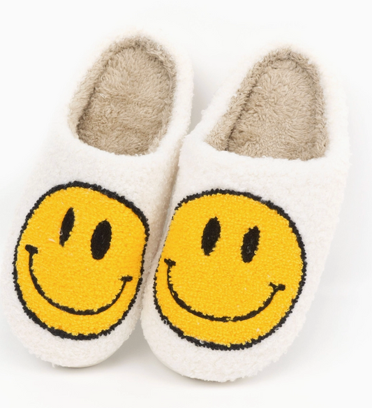 Yellow Smiley Slippers