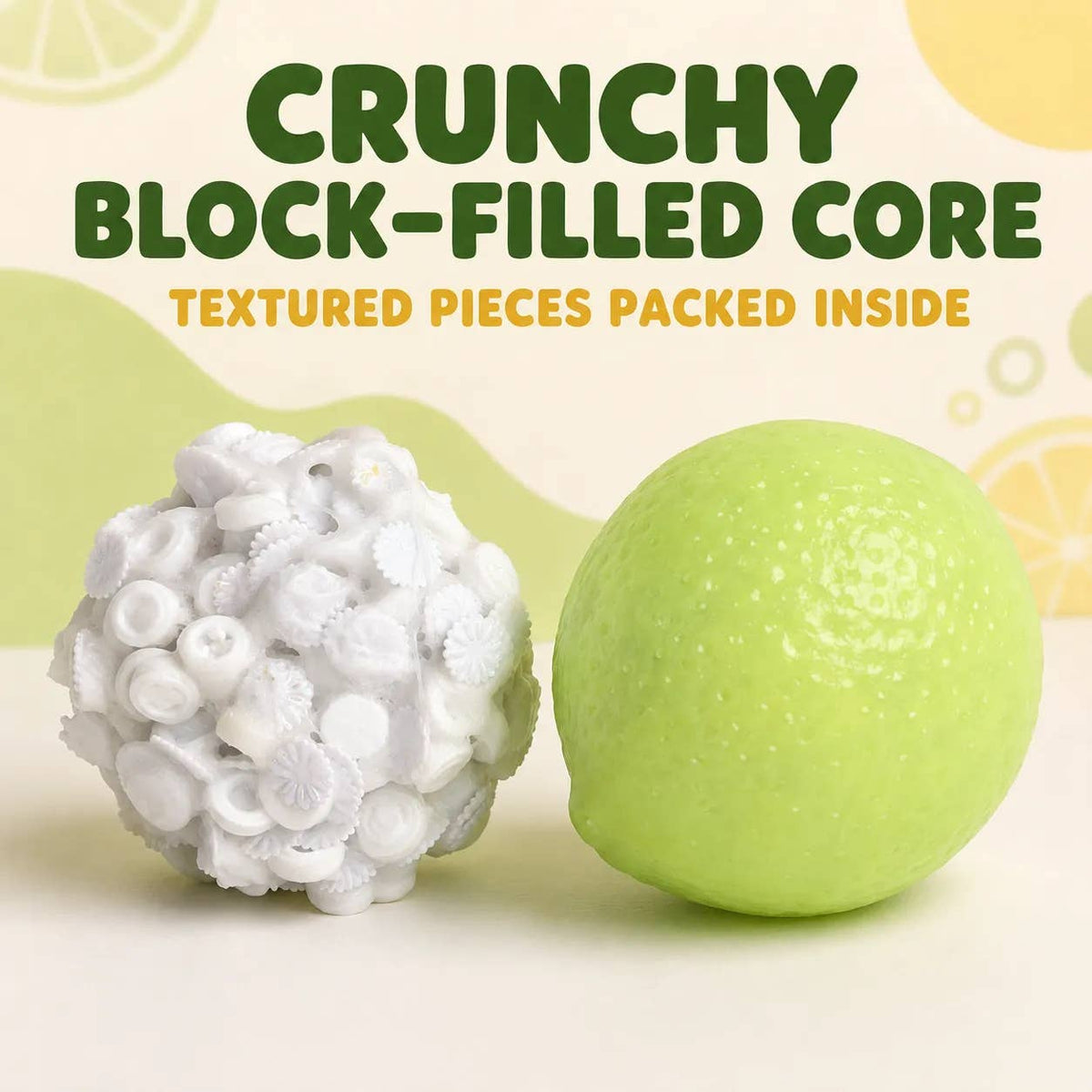 Crunchy Lemon Block Squishy Stress Relief Toy
