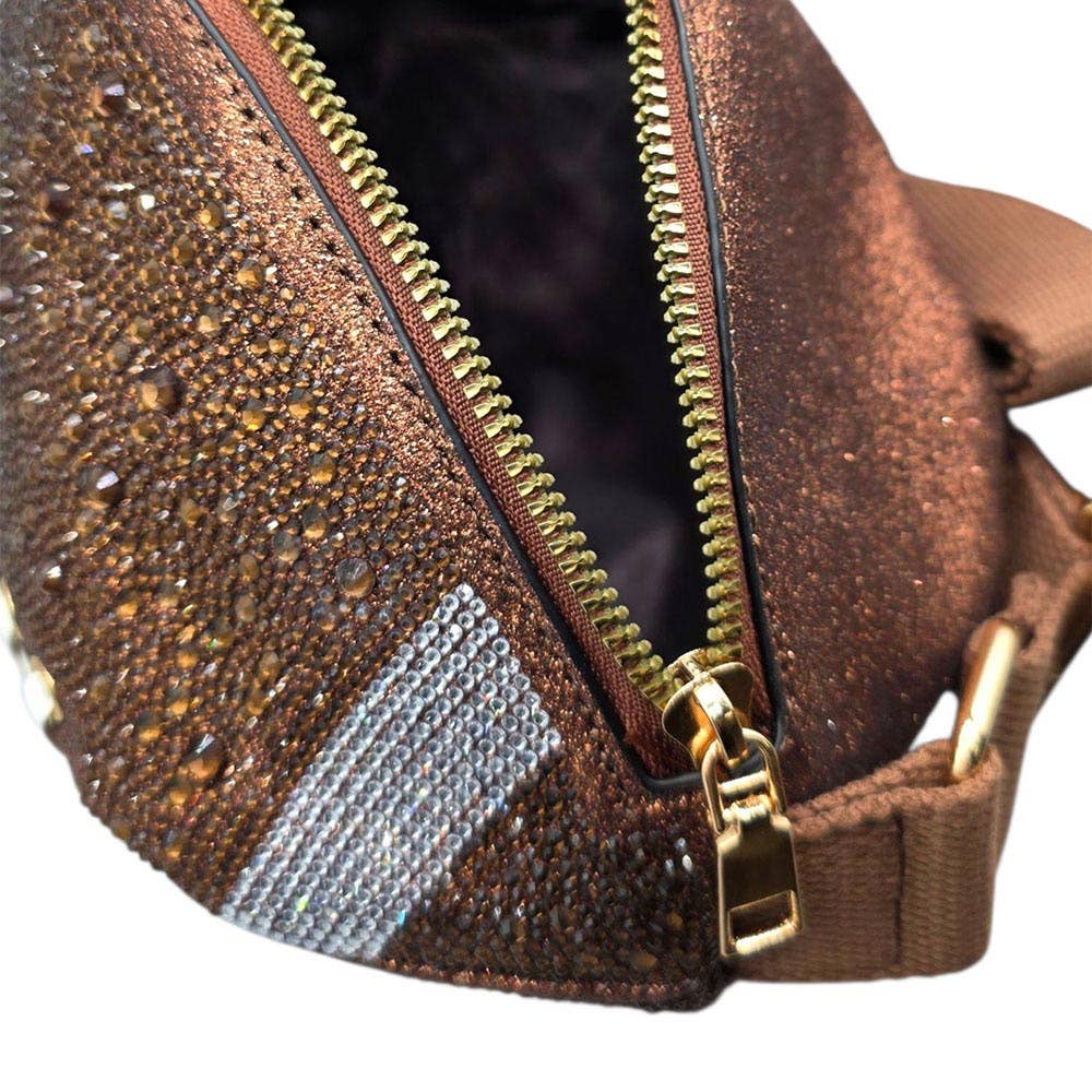 Rhinestone Football Fanny Pack