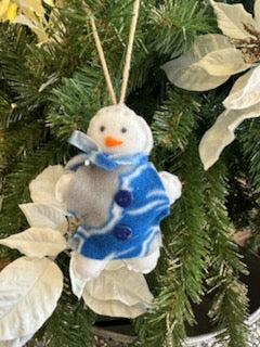Recycled Snowman Ornament