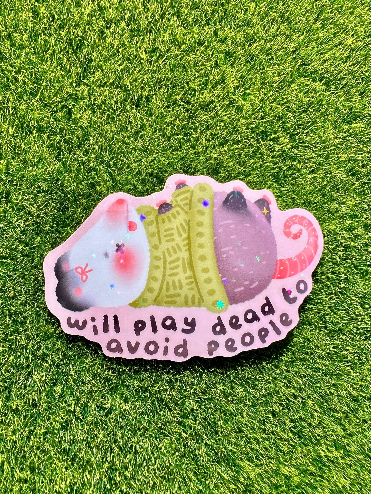 Avoid People Sticker