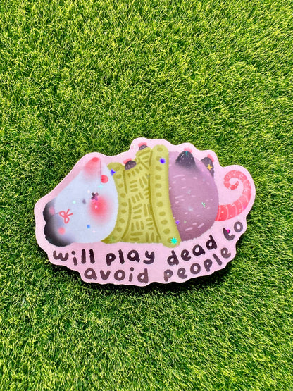 Avoid People Sticker