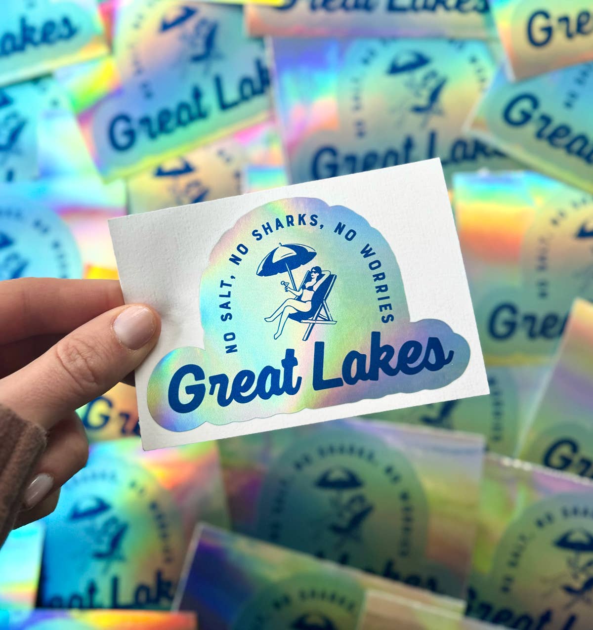 Holographic Great Lakes Sticker — Original Design/Waterproof