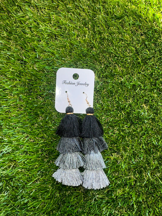 Black Macrame Earrings