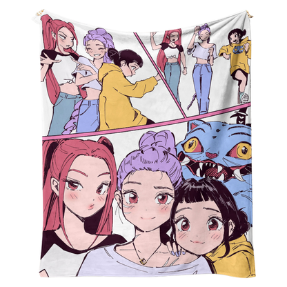 Kpop Demon Hunters Throw Blanket