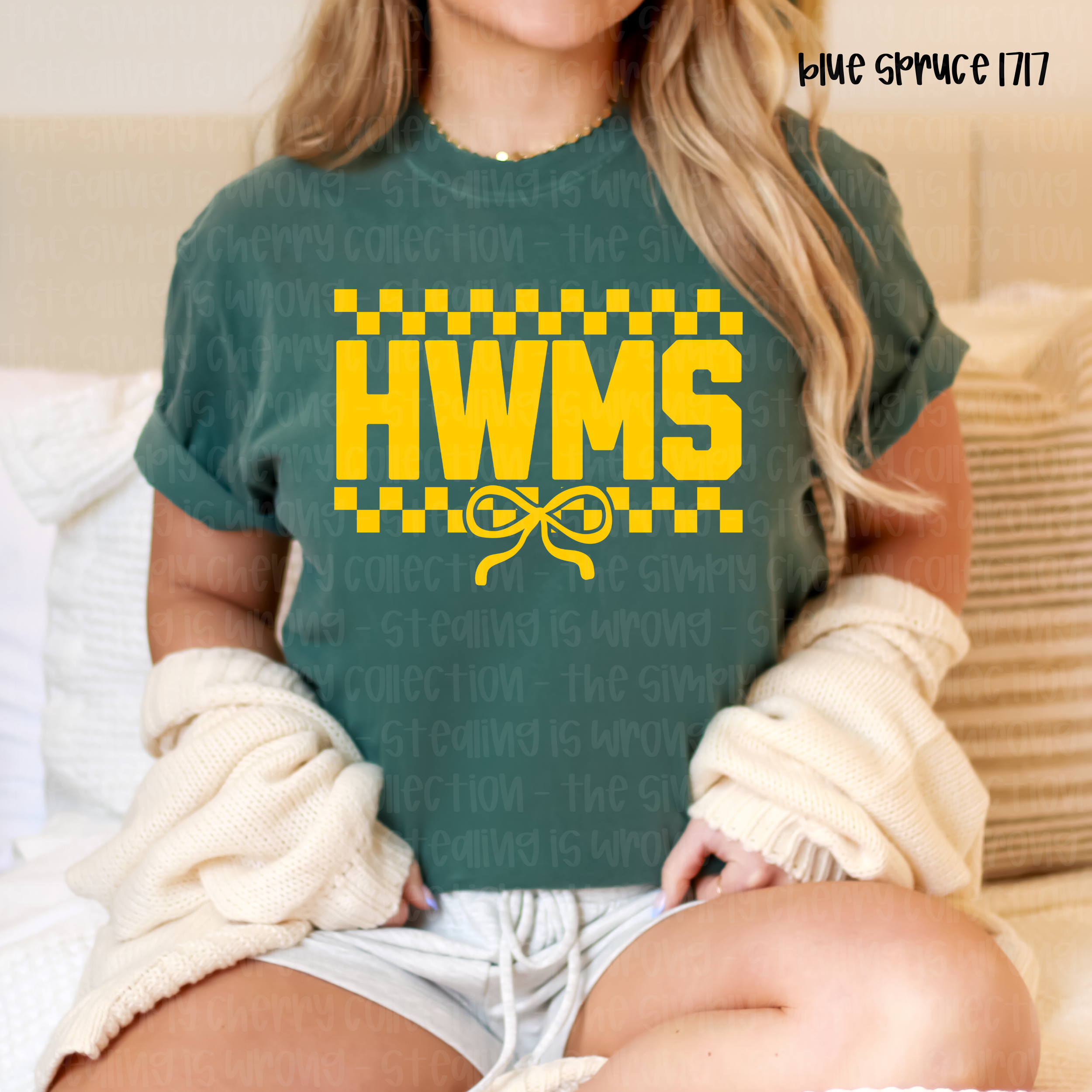 Checkered HWMS Bow – The Simply Cherry Collection
