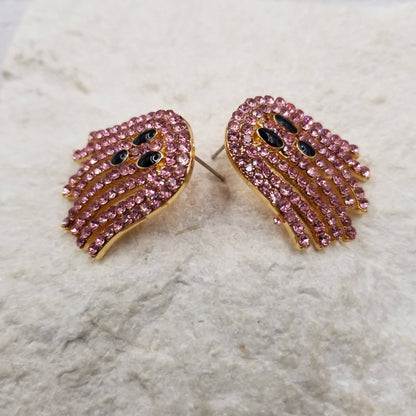 Pink Ghosty Halloween Earrings