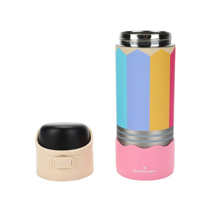 Write On! Pencil Shaped Stainless Steel Water Bottle (24 Oz)