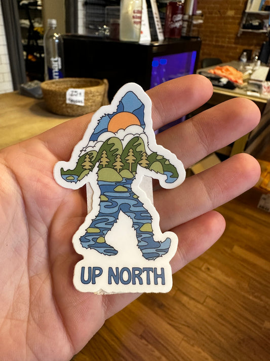 Up North Bigfoot Sticker