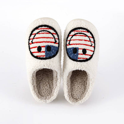 4th of July Smiley Slippers