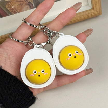 Cute Cartoon Egg Fidget Button Keychain