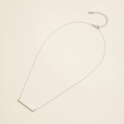 Bar Charm Gold Dip Short Necklace