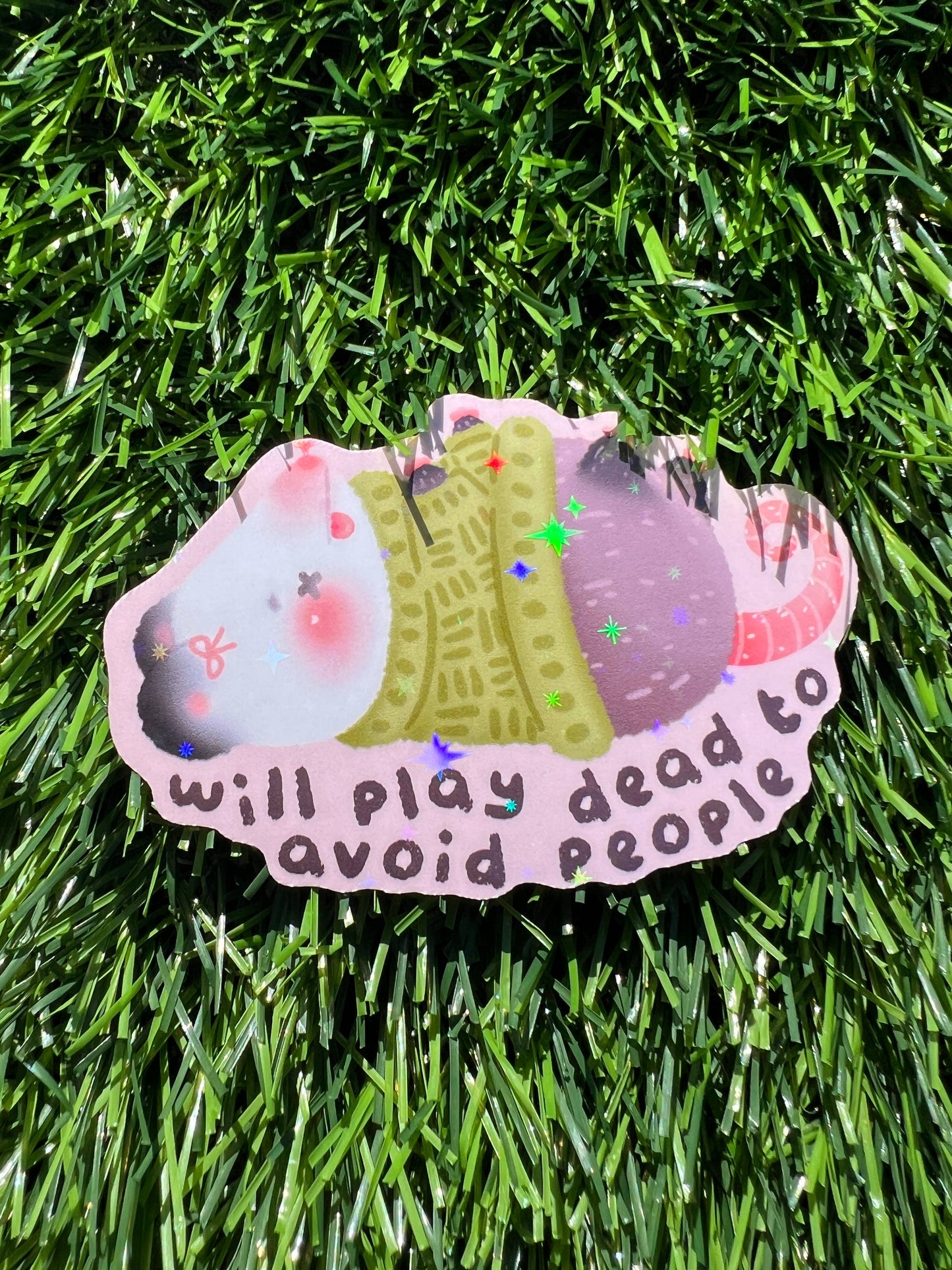 Avoid People Sticker